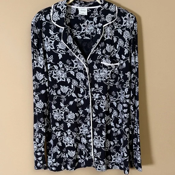 Soma Black & White Floral Pajama Set - Picture 2 of 8